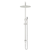 Round 300mm Twin Shower With Single Function Hand Shower & Square Gooseneck